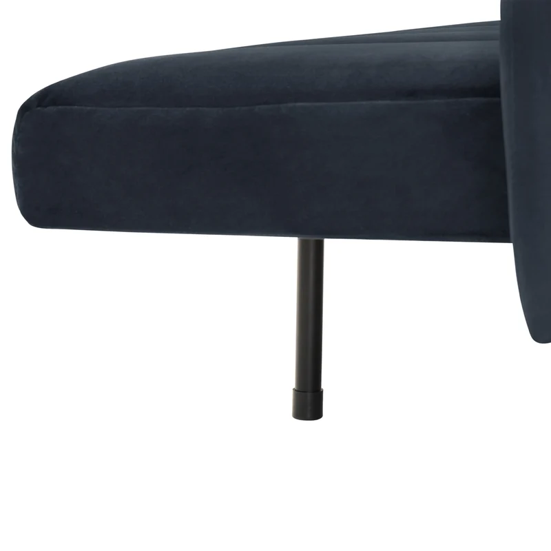 Canapé convertible 3 places noir en velours avec dossiers 5 positions MEZEDS
