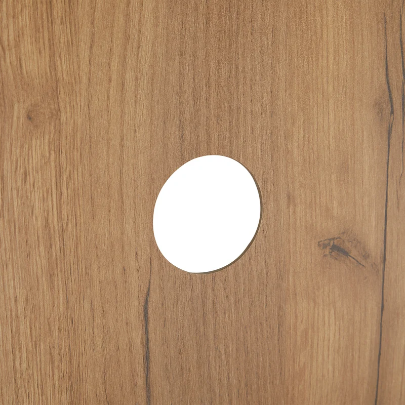Meuble TV effet bois rustique 3 portes battantes 180*50*40cm ICAN