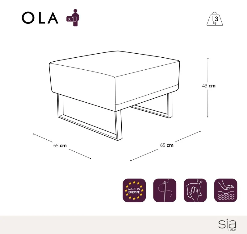 Pouf OLA Tissu d'extérieur