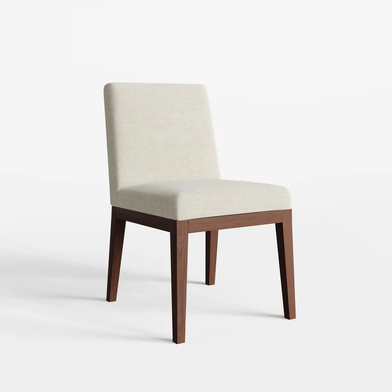 Lot de 2 chaises LOUISA Velours pieds noyers