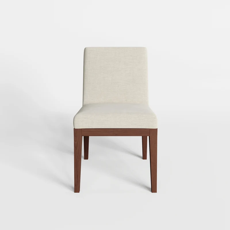 Lot de 2 chaises LOUISA Velours pieds noyers