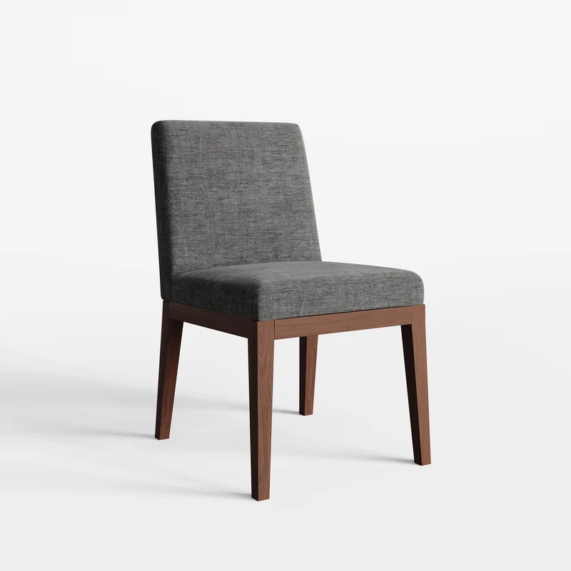 Lot de 2 chaises LOUISA Velours pieds noyers