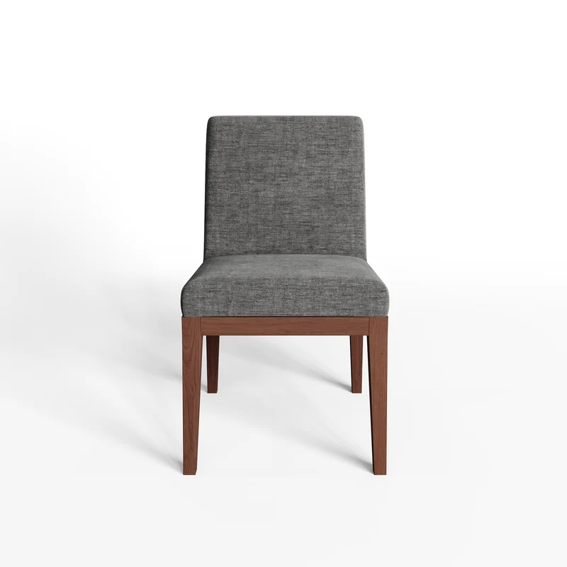 Lot de 2 chaises LOUISA Velours pieds noyers
