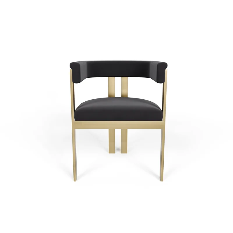 Chaise GRACE Velours pieds dorés