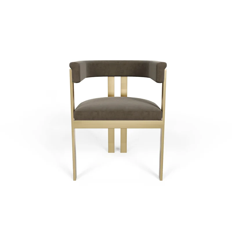 Chaise GRACE Velours pieds dorés