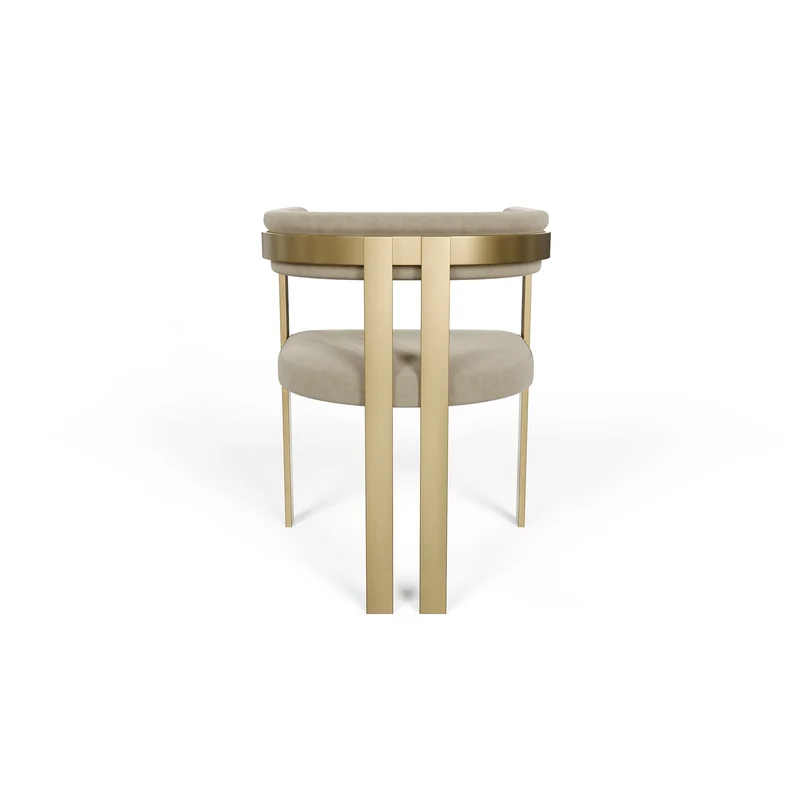 Chaise GRACE Velours pieds dorés