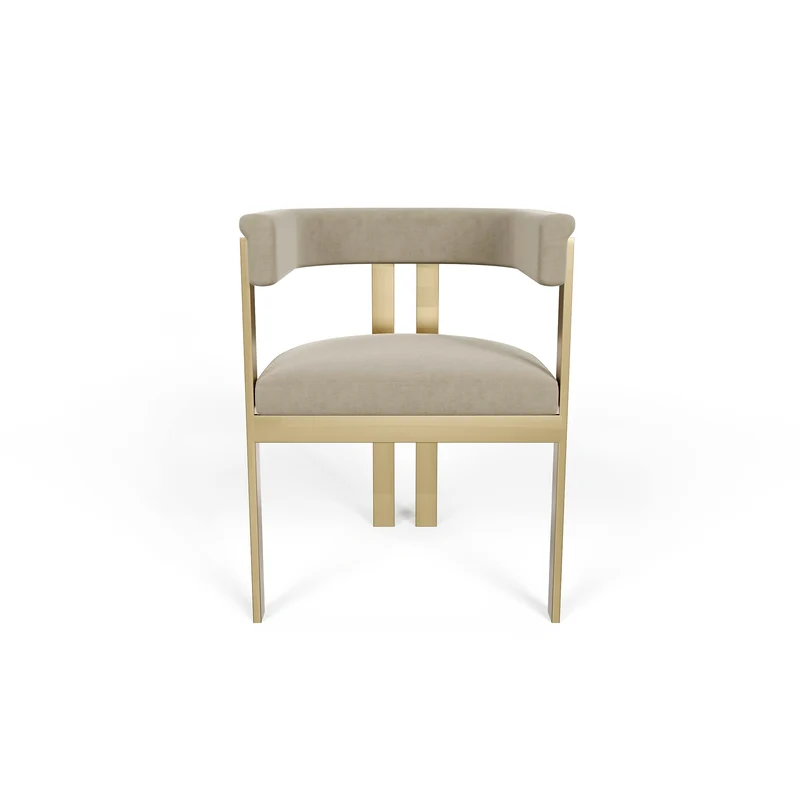 Chaise GRACE Velours pieds dorés