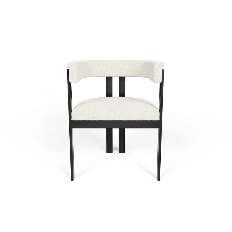 Chaise GRACE Bouclette pieds noirs