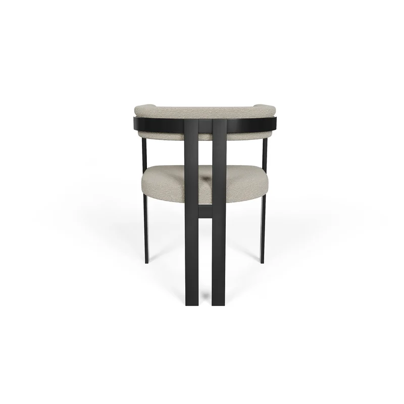 Chaise GRACE Bouclette pieds noirs