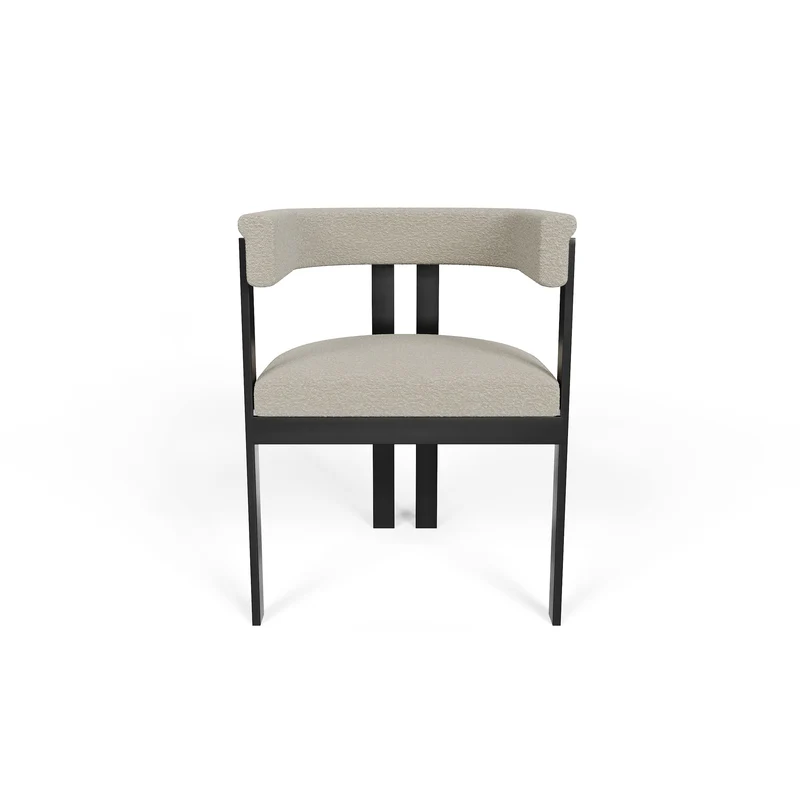 Chaise GRACE Bouclette pieds noirs