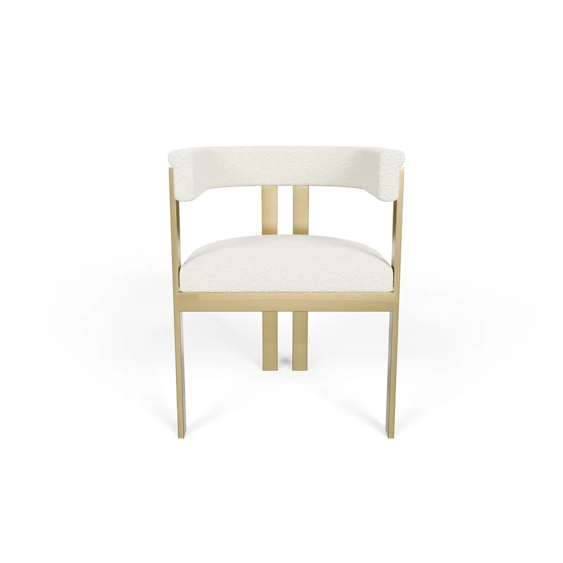 Chaise GRACE Bouclette pieds dorés