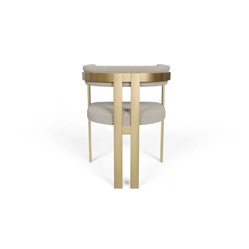 Chaise GRACE Bouclette pieds dorés