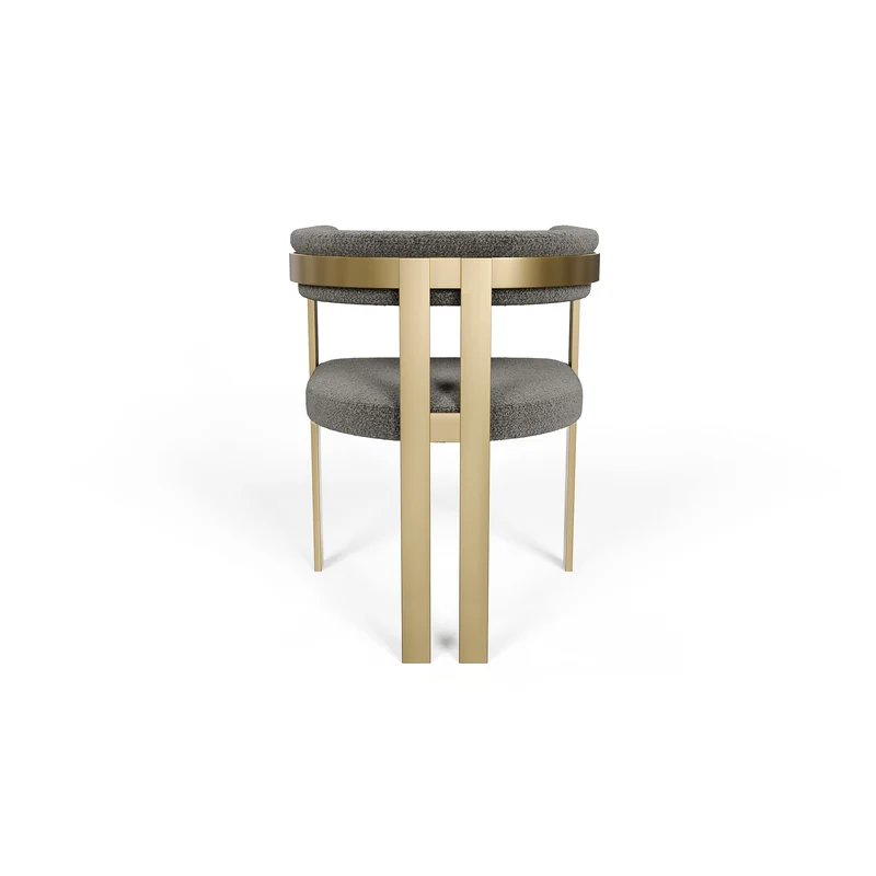 Chaise GRACE Bouclette pieds dorés