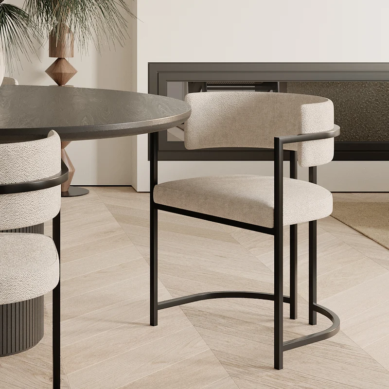 Chaise AVA Velours texturé pieds noirs
