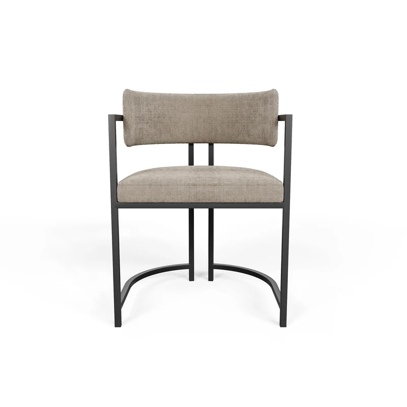 Chaise AVA Velours texturé pieds noirs