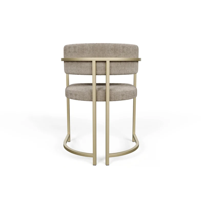 Chaise AVA Velours texturé pieds dorés
