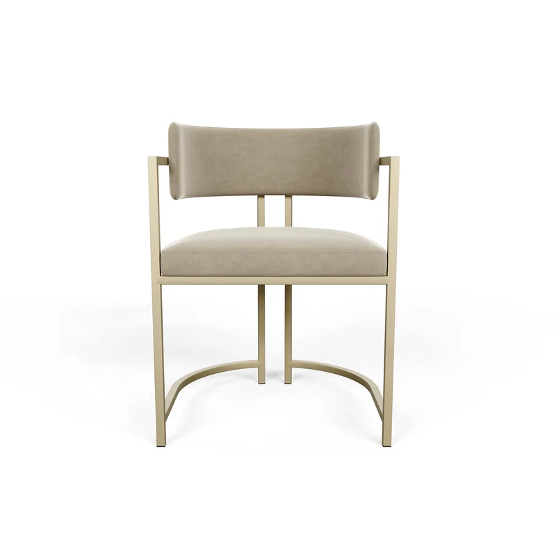 Chaise AVA Velours pieds dorés