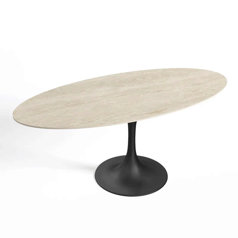 Table fixe NYMPHEA pied noir 180x90x75cm