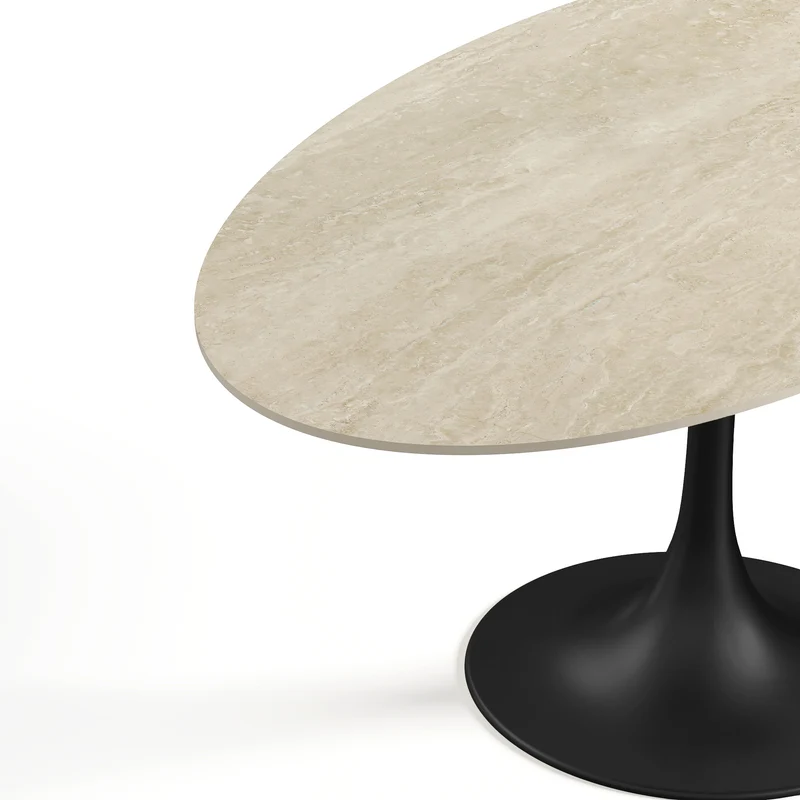 Table fixe NYMPHEA pied noir 180x90x75cm