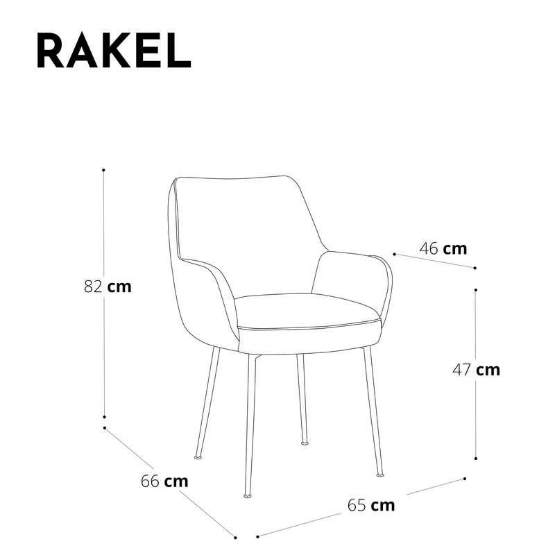 Fauteuil RAKEL Bouclette pieds noir mat