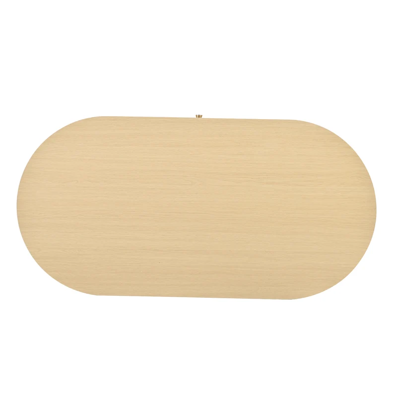 Table basse effet bois chêne 1 tiroir & portes coulissantes RIFTVALTHYNATH
