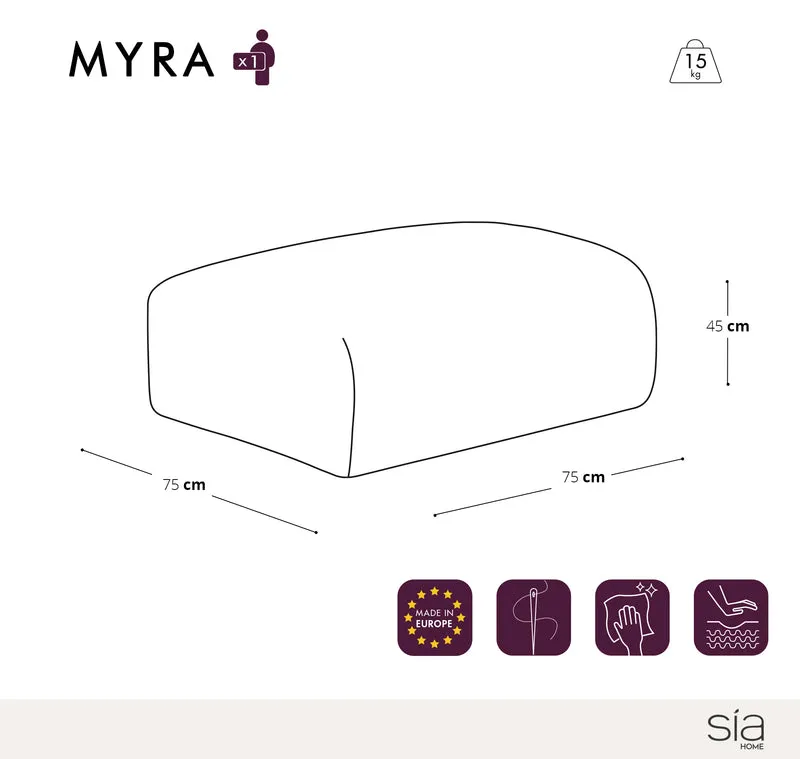 Pouf MYRA Tissu tramé