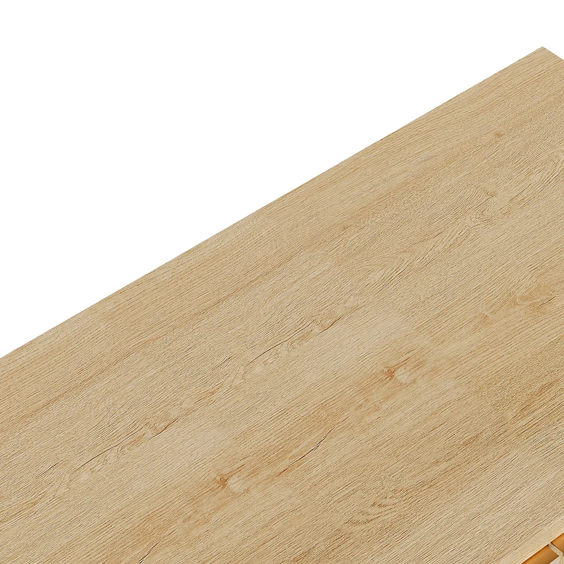 Buffet effet bois clair façade cannelée et finition dorée 80x40x80 cm VERTEXSYLTHYNOR