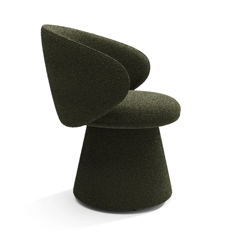 Fauteuil de salle à manger pivotant FLARE bouclette