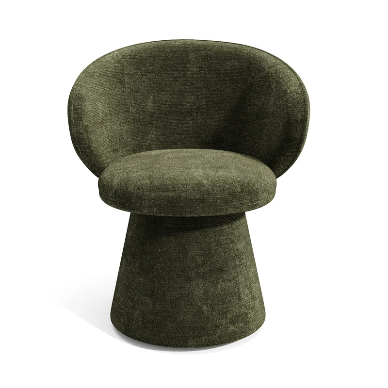 Fauteuil de salle à manger pivotant FLARE velours texturé