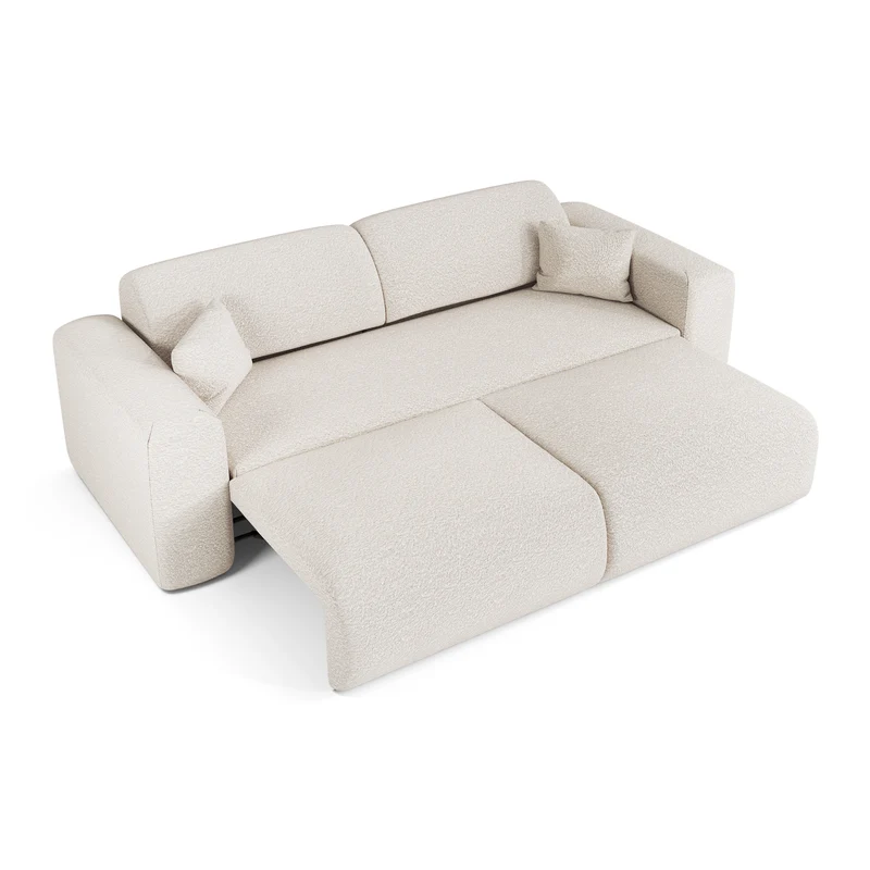 Canapé 4 places convertible LIVA Tissu bouclette