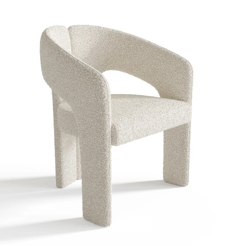 Fauteuil de salle à manger LOREN bouclette
