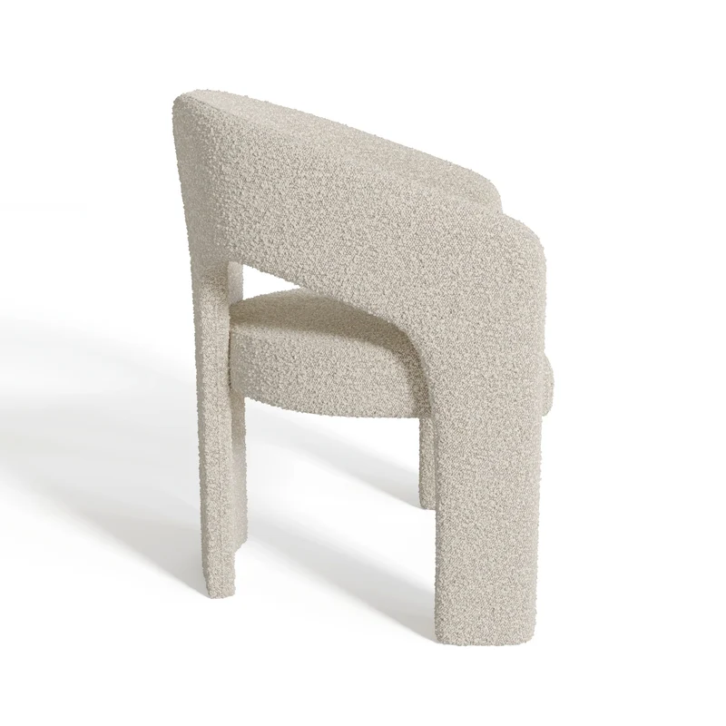 Fauteuil de salle à manger LOREN bouclette