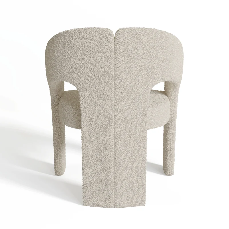 Fauteuil de salle à manger LOREN bouclette