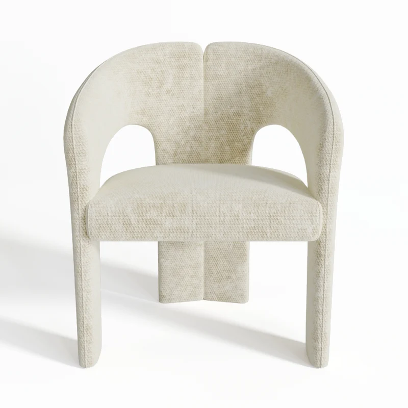 Fauteuil de salle à manger LOREN velours chenillé