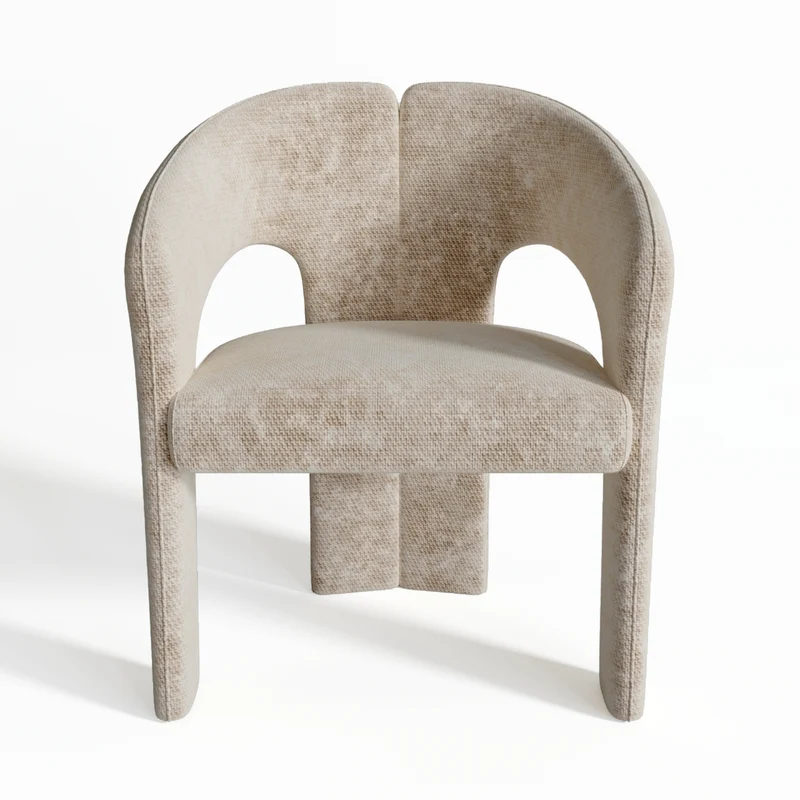 Fauteuil de salle à manger LOREN velours chenillé
