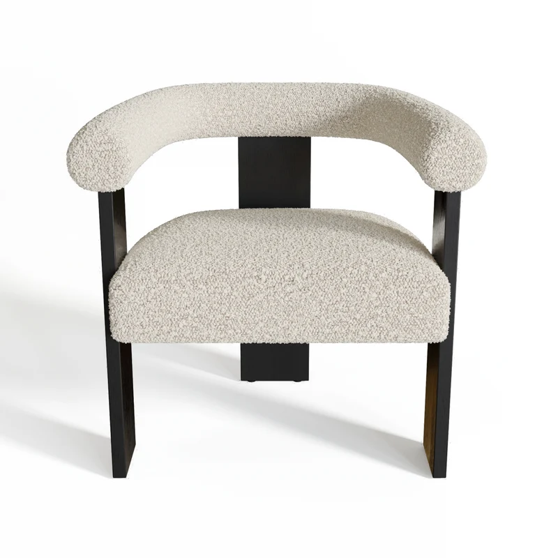 Fauteuil de salle à manger KLOE bouclette