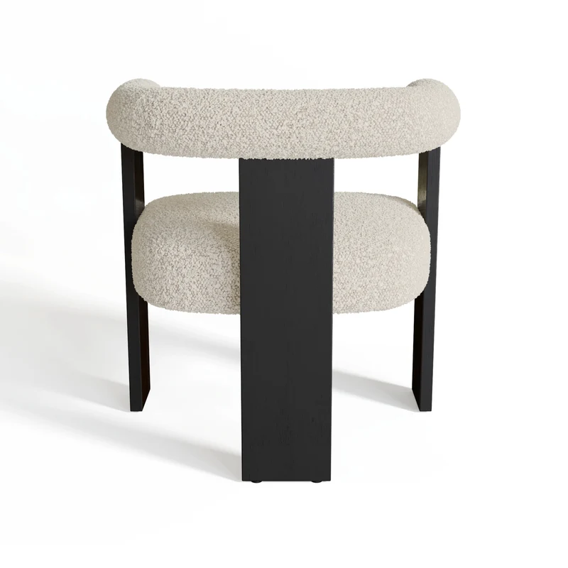 Fauteuil de salle à manger KLOE bouclette