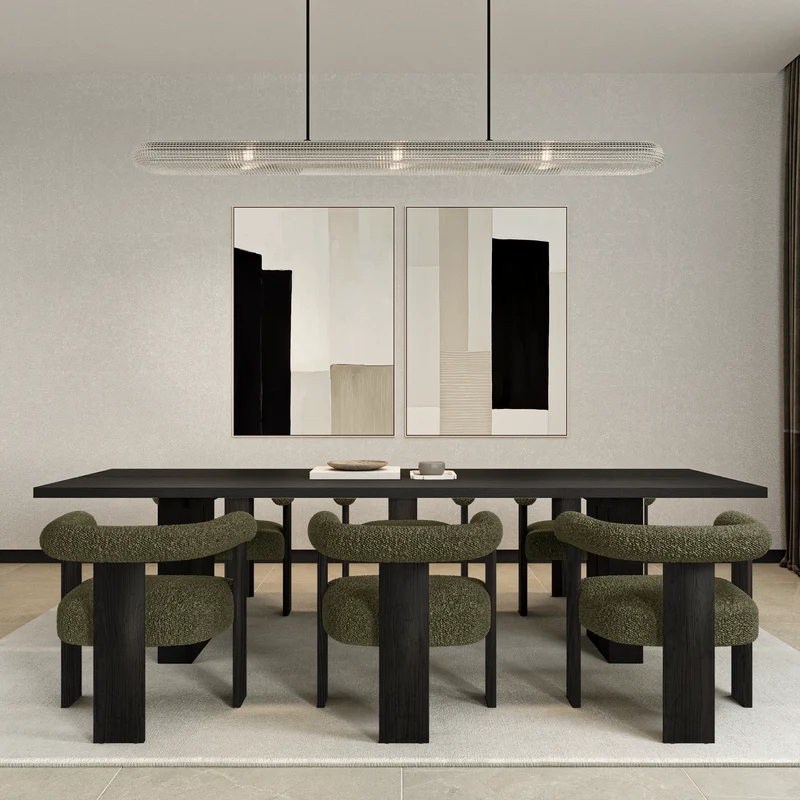 Fauteuil de salle à manger KLOE bouclette