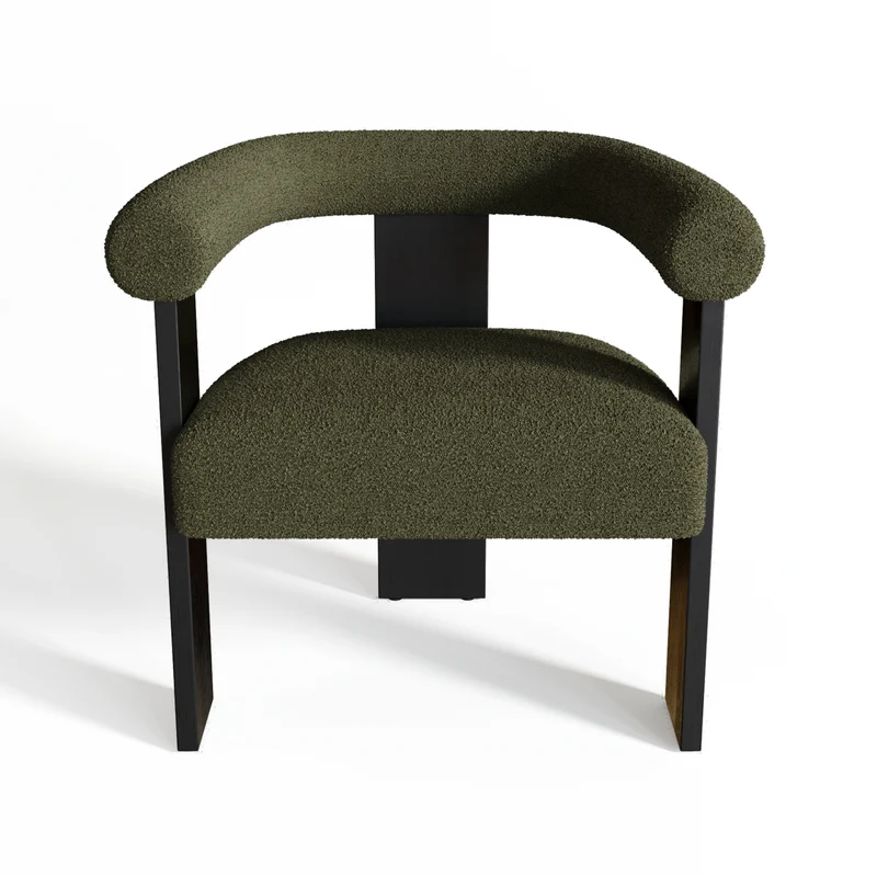 Fauteuil de salle à manger KLOE bouclette