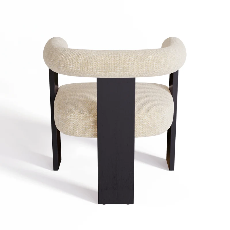 Fauteuil de salle à manger KLOE velours chenillé