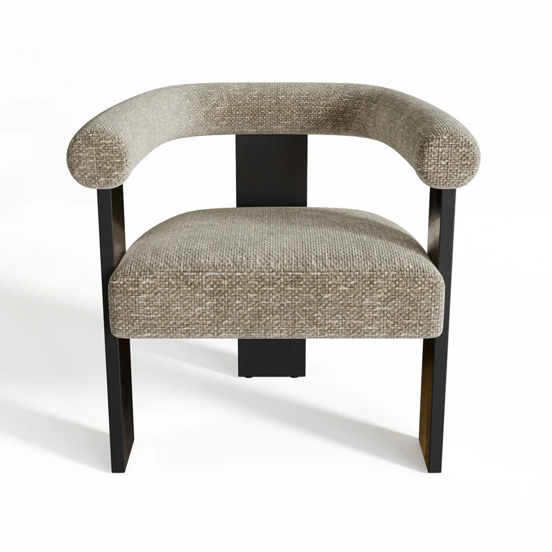 Fauteuil de salle à manger KLOE velours chenillé