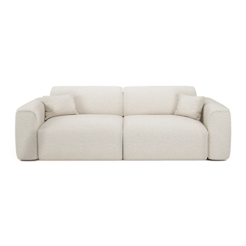 Canapé 4 places convertible YUMA tissu bouclette