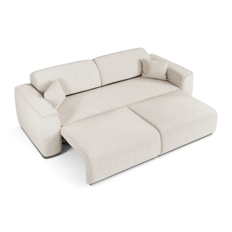 Canapé 4 places convertible YUMA tissu bouclette