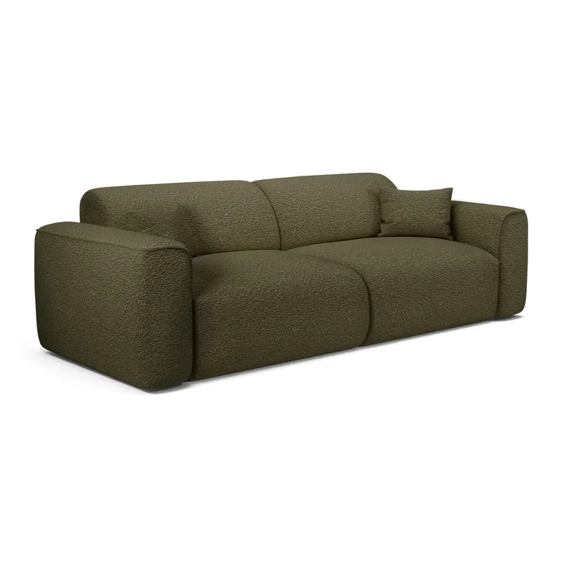 Canapé 4 places convertible YUMA tissu bouclette