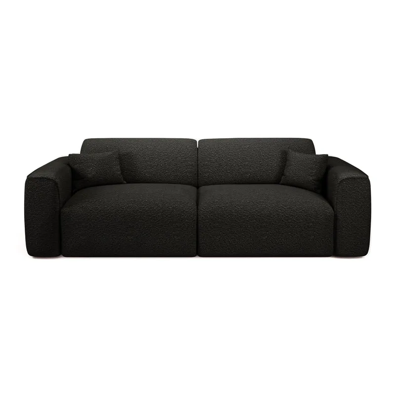 Canapé 4 places convertible YUMA tissu bouclette