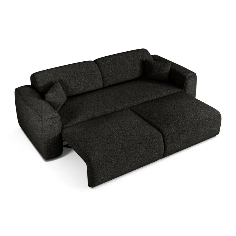 Canapé 4 places convertible YUMA tissu bouclette