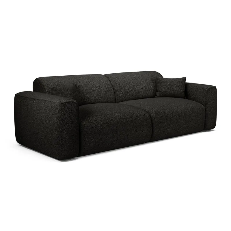 Canapé 4 places convertible YUMA tissu bouclette