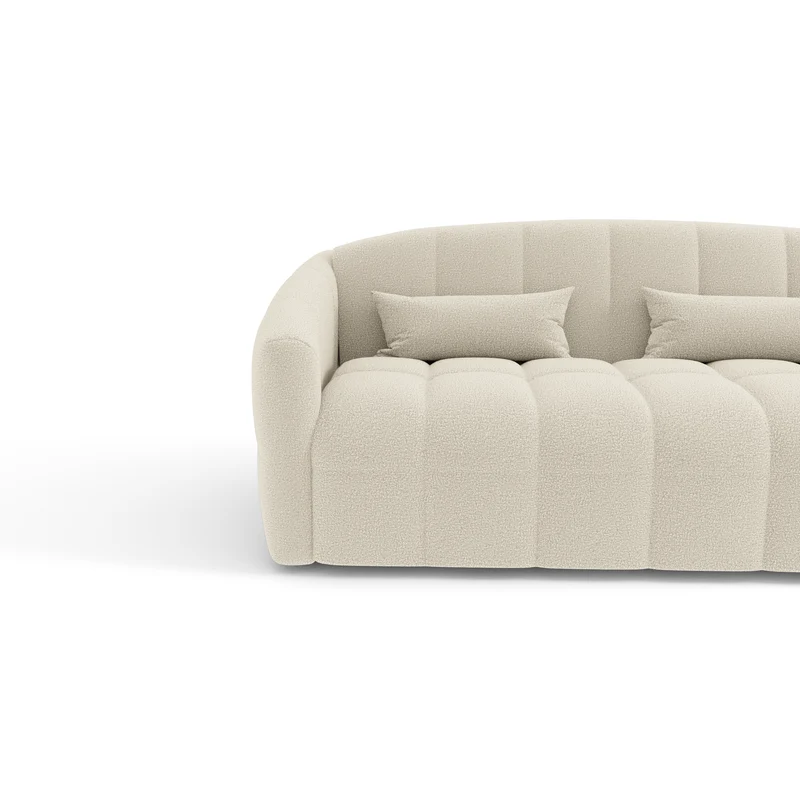 Canapé convertible express NORA Bouclette - Matelas Dunlopillo 140cm