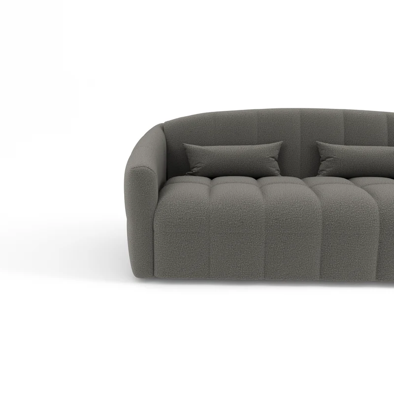 Canapé convertible express NORA Bouclette - Matelas Dunlopillo 140cm