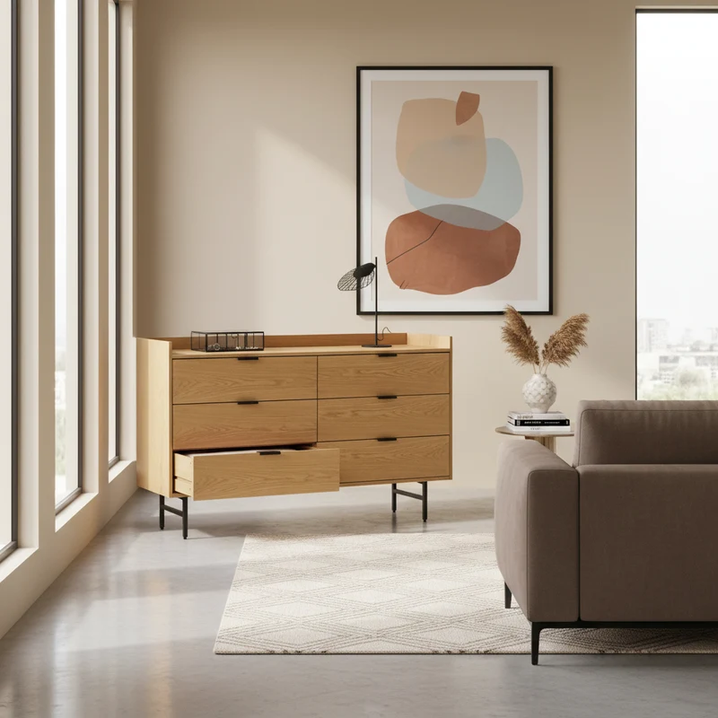 Commode 6 tiroirs Bruna